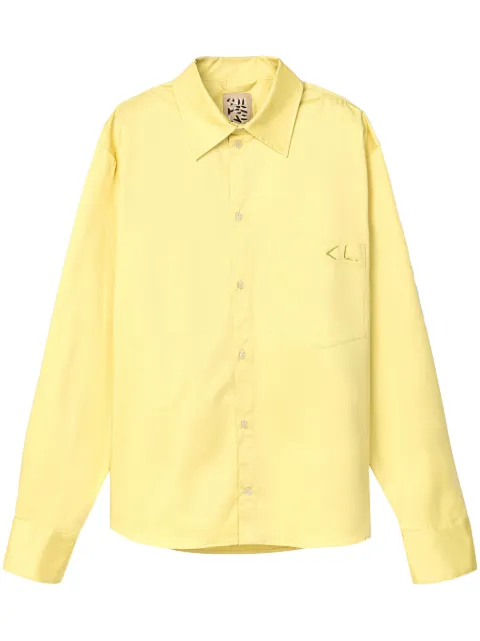 CamperLab logo-print shirt Yellow AU00027003