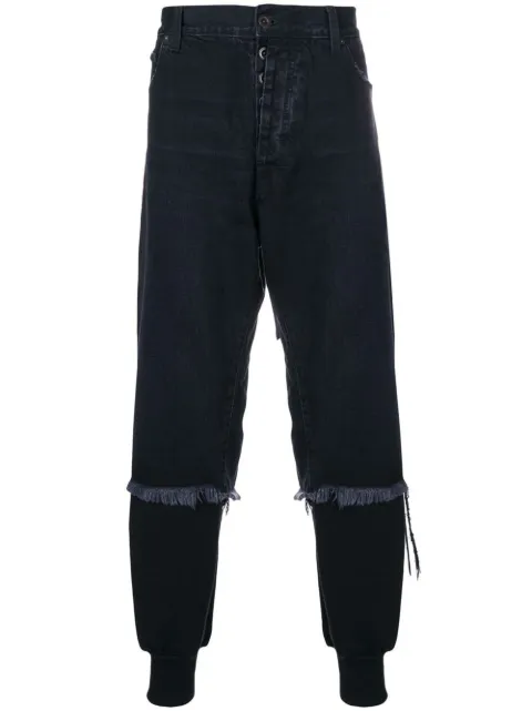 UNRAVEL PROJECT layered jeans Black UMYA009E182400112016