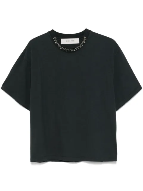 Golden Goose black T-shirt with crystals Black GWP01874P001897