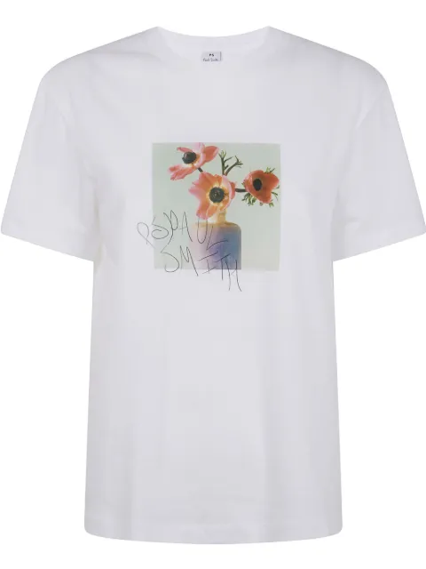 PS Paul Smith floral-print T-shirt White W2R232VPP4958