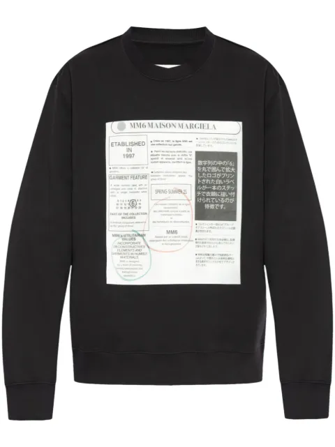 MM6 Maison Margiela printed sweatshirt Black SH0GU0024M25012