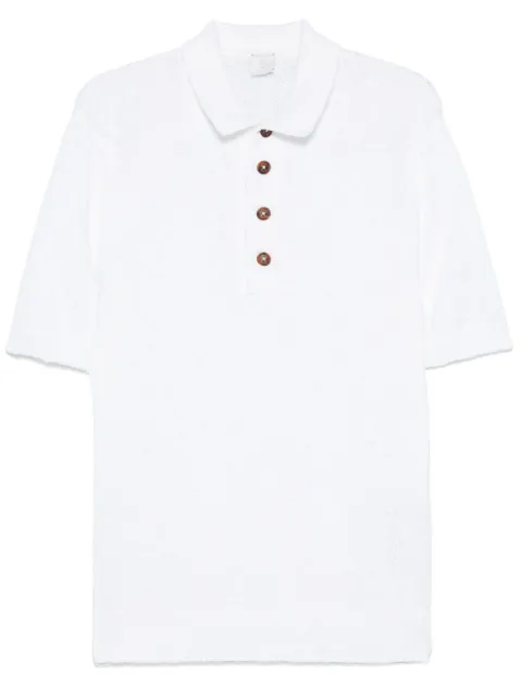 Eleventy knitted polo shirt White K76POLK01MAG0K002