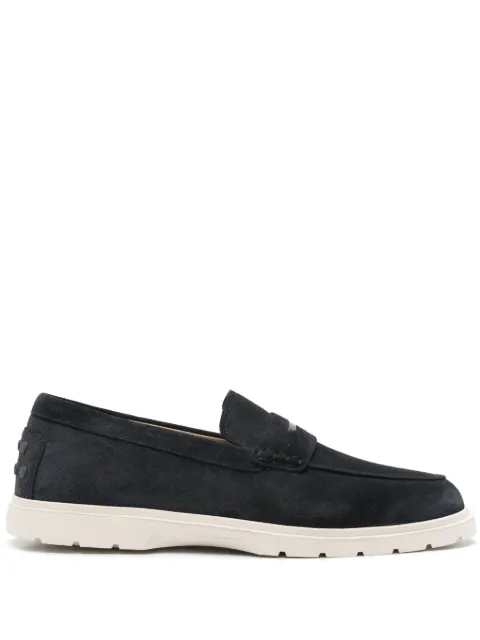 Tod's logo-plaque Gommino-detail loafers Blue XXM59K0IX80M8W