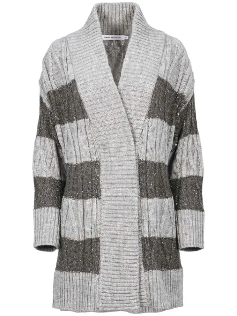 SIMONA CORSELLINI striped cardigan Grey A24CPCRO0401C0330022