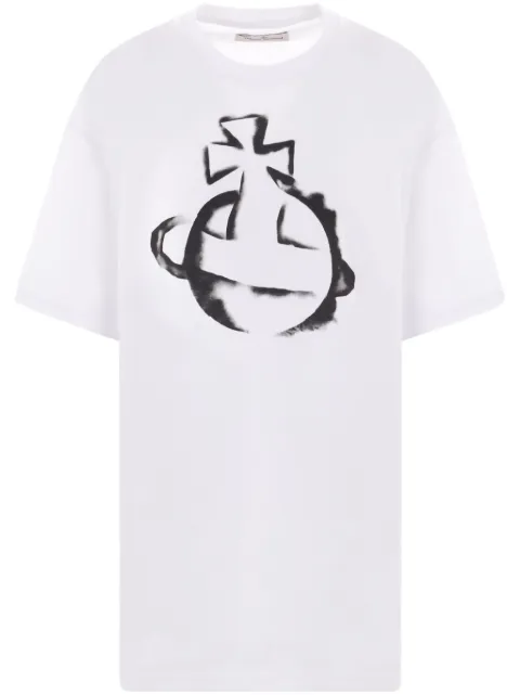 Vivienne Westwood Stencil Orb organic cotton T-shirt White 3G010035J001M