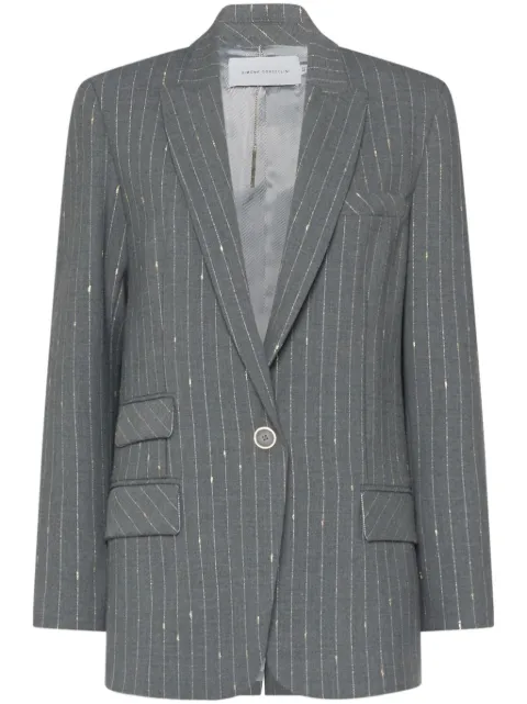 SIMONA CORSELLINI single-breasted blazer Grey A24CPGI00802TGES0003