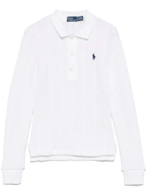 Polo Ralph Lauren cable-knit polo top White 211959100005