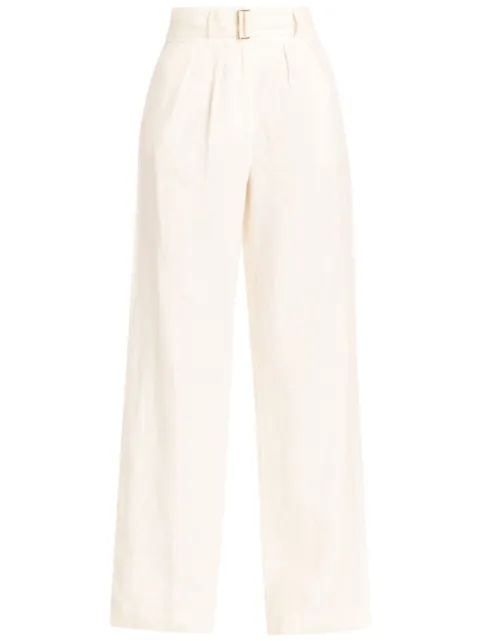 HEVRON linen trousers Neutrals HPT013IVORY