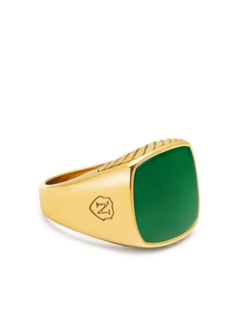 Nialaya Jewelry jade gold plated ring Gold MRING188