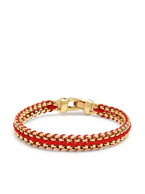 Nialaya Jewelry Woven 8mm Box Chain bracelet Gold MSP074