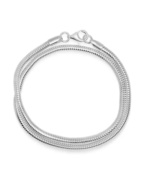 Nialaya Jewelry silver wrap-around chain bracelet Silver MCHCO689