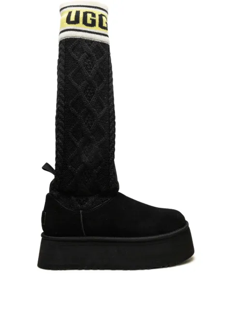 UGG Classic Sweater Letter boots Black 1144045BLK