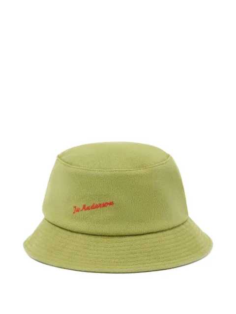 JW Anderson logo-embroidered bucket hat Green AC0399FA0453