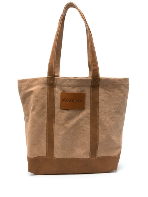 JW Anderson logo-appliqué tote bag Brown HB0498FA0331