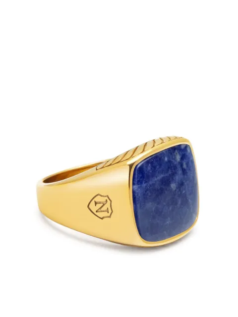 Nialaya Jewelry dumortierite signet ring Gold MRING187