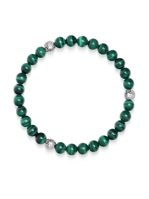 Nialaya Jewelry 6mm malachite beaded bracelet Green MCHCO692