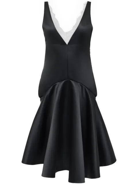 JW Anderson draped-hem V-neck dress Black DR0490PG1761