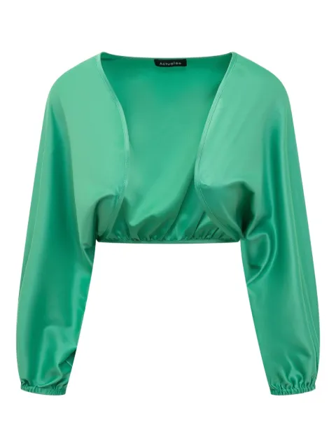 ACTUALEE satin shirt Green 12205