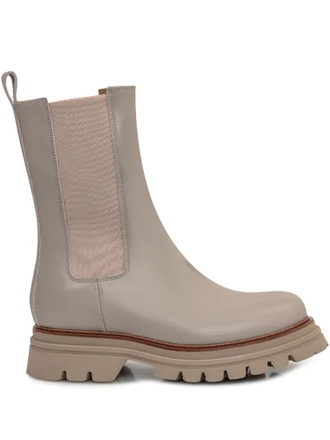 ENNEQUADRO leather Chelsea boots Neutrals P8S10