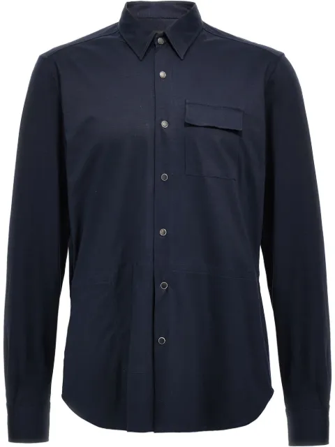 Kiton Buba snap-button shirt Blue UMCBUBAK06R4911000