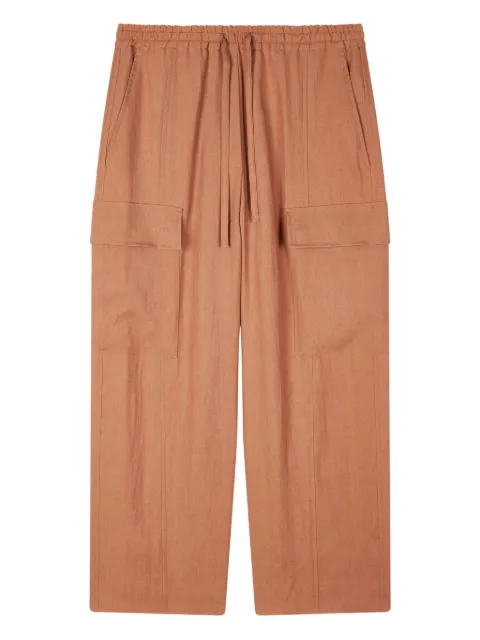 Paul Smith cargo-pocket linen trousers Brown W1R356TP01427