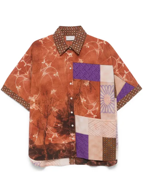 Pierre-Louis Mascia patchwork-print shirt Orange DIOMEDESCMC12431515059101MULTICOLOR