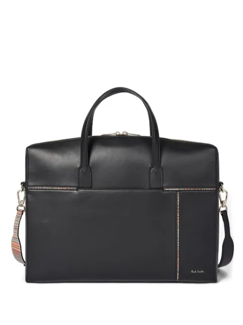 Paul Smith zip-top multi-stripe laptop bag Black W1A8036LSIGIN