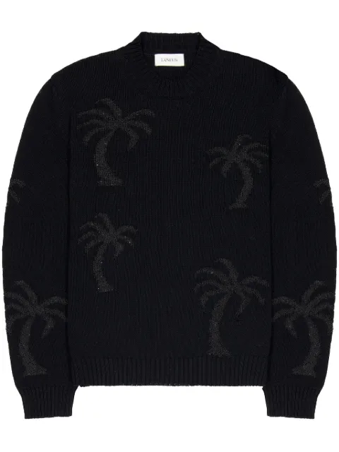 Laneus jacquard sweater Black S5LAMAJP066