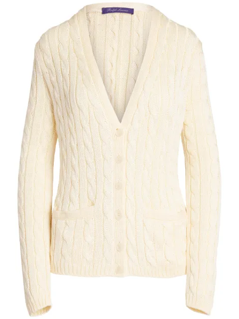 Ralph Lauren Collection V-neck cardigan Neutrals 290966476002