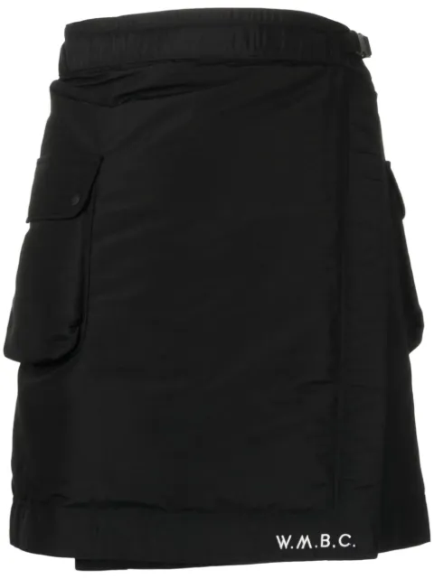 White Mountaineering wrap cargo shorts Black PF22CD2373215