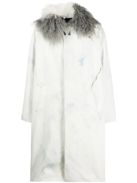 Per Götesson shearlin-collar coat White SLCBY25