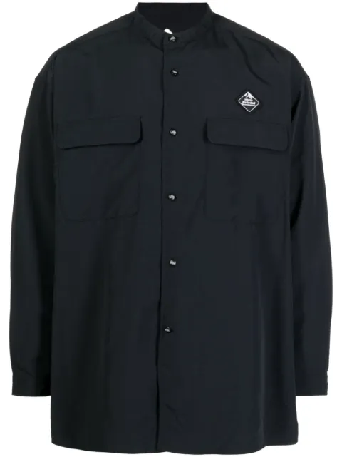 White Mountaineering logo-patch shirt Black PF22WN3174109