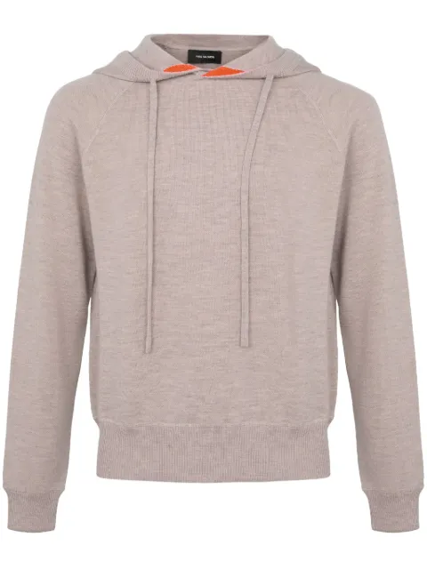 Yves Salomon double-sided knitted hoodie 25EHH50470K40W