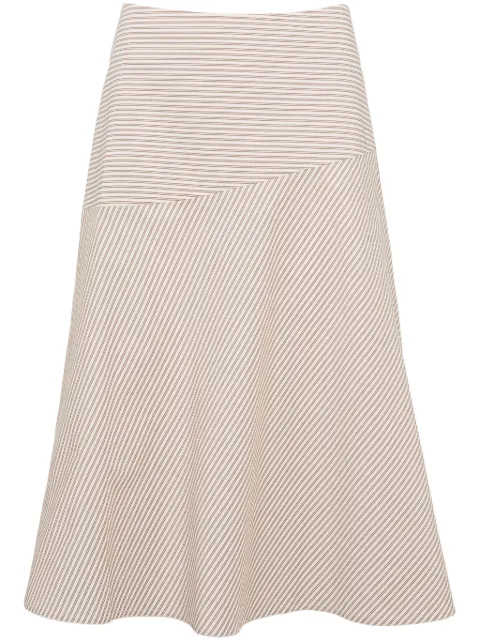 Yves Salomon cotton A-line skirt Brown 25EYJ04975CORA