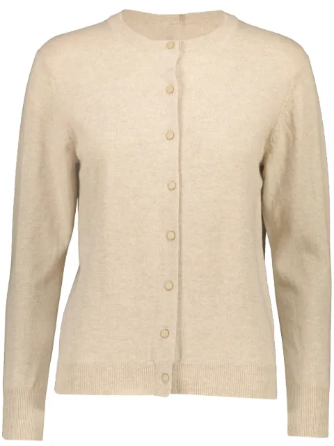 Yves Salomon fine-ribbed cardigan Neutrals 25EYH50855MA6W