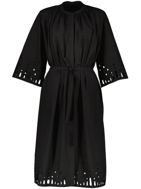 Yves Salomon poplin midi dress Black 25EYR01610COXW
