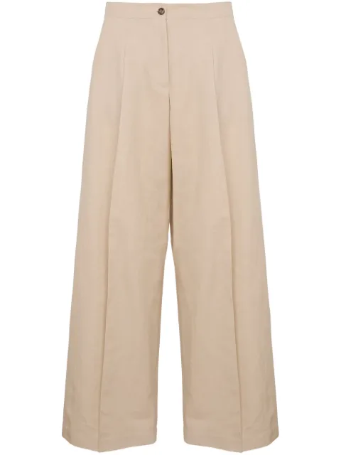 Yves Salomon pressed-crease trousers Neutrals 25EYP037XXCOLI