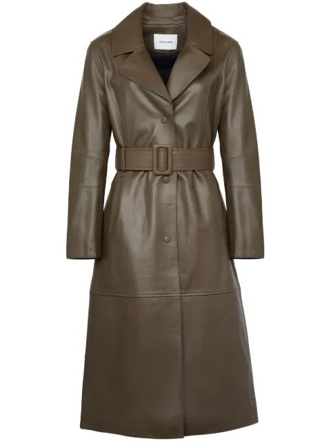 Yves Salomon leather trenchcoat Green 24EYM20315APXX