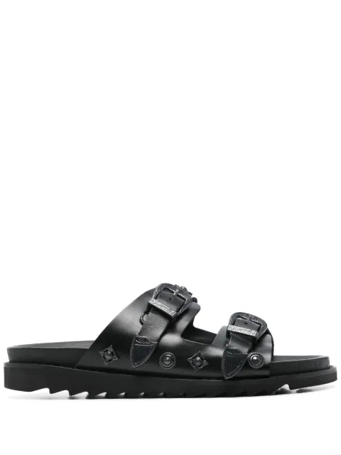 Toga Virilis leather slides Black FTVRMJ83019005