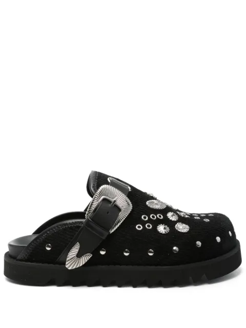 Toga Virilis Eyelet Metal sabot loafers Black FTVRM106609039