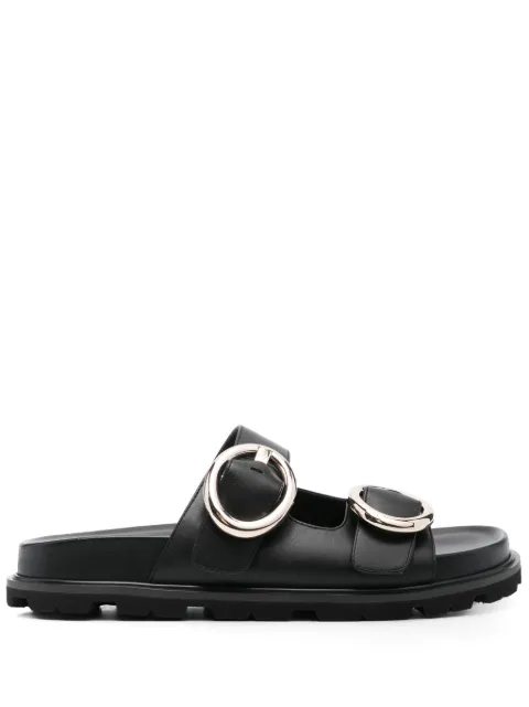 Stuart Weitzman leather sandals Black SL042