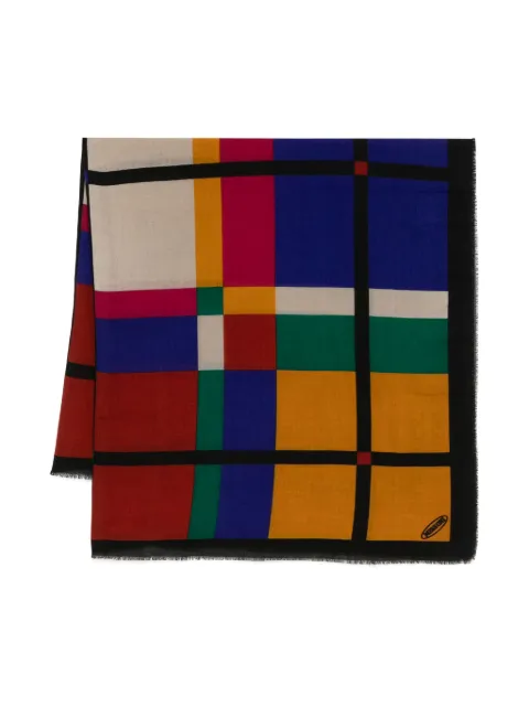 Missoni Pre-Owned 1990s patterned-intarsia scarf Blue MI250DE