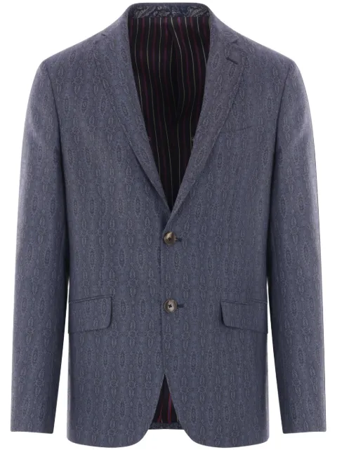 ETRO paisley-print blazer Blue MRCA000699TJ237