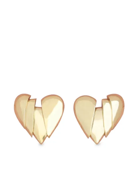 Amina Muaddi Heartbreaker earrings Gold 12J357643HEA