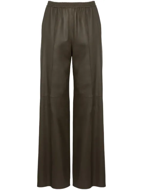 Yves Salomon leather trousers Brown 25EYP200XXAPAR