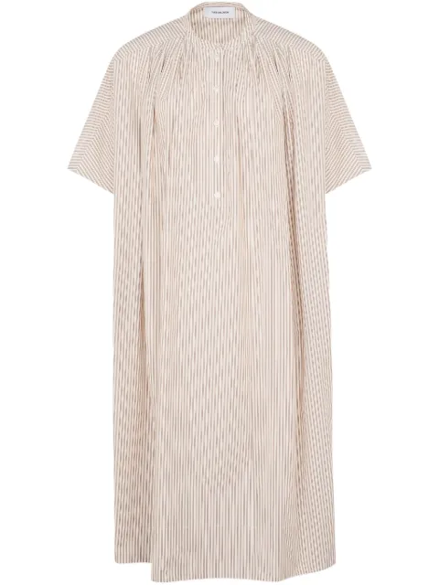 Yves Salomon striped midi dress Brown 25EYR90917CORA
