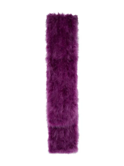 Yves Salomon feather-detailing scarf Purple 25EAA900XXPLUX