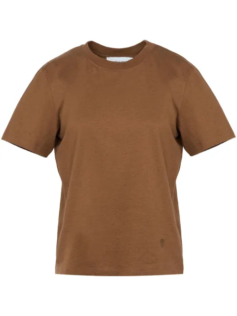 Yves Salomon jersey T-shirt Brown 24EFH50158B10W