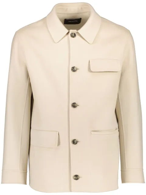 Yves Salomon wool-cashmere shirt jacket Neutrals 25EHV04676B12W