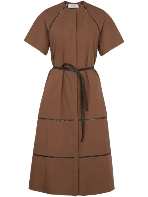 Yves Salomon belted midi dress Brown 25EYR90820COAP